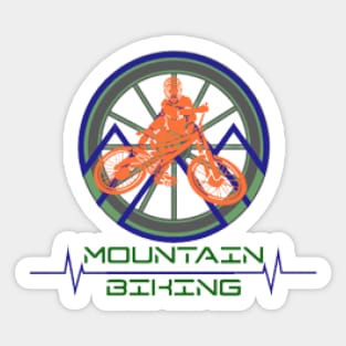 Mountain Biking Through The Woods Sticker